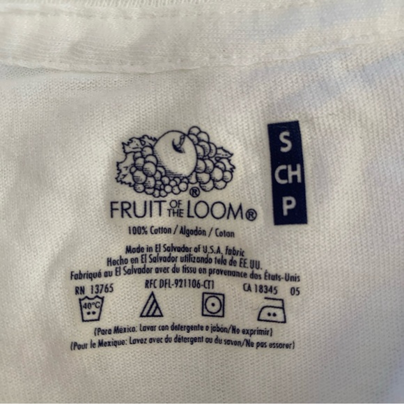 Fruit Of The Loom 9 White Cotton Tagless Crew Neck T-Shirts Size S 34-36 2009 - Picture 7 of 8